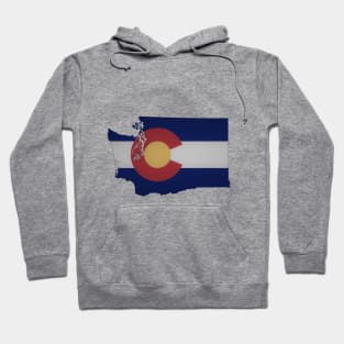 Washington Colorado Pride Flag -- WashCO flag Hoodie